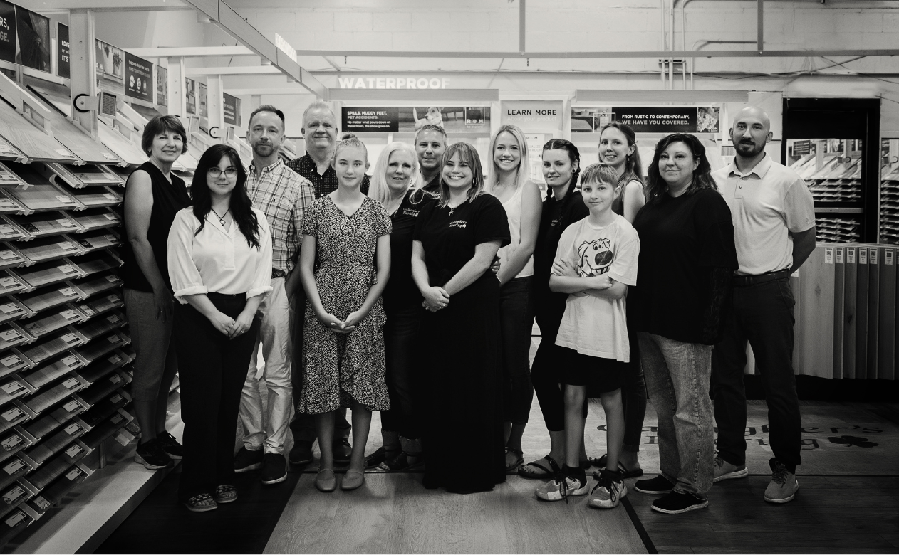 Gallagher's Flooring team in flooring showroom
